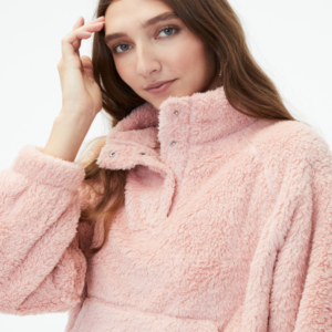 Receive up to 70% off at AEROPOSTALE – Cozy Mock-Neck Sherpa Fleece Pullover 4 COLORS TO CHOOSE FROM